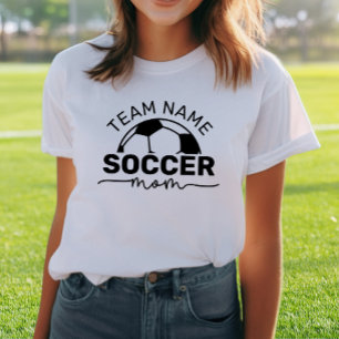 Camiseta Mãe de Futebol Nome da Equipe Personalizado Número