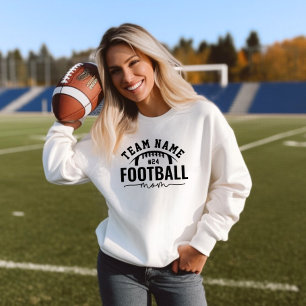 Camiseta Mãe de Futebol Nome da Equipe Varsity Número Branc