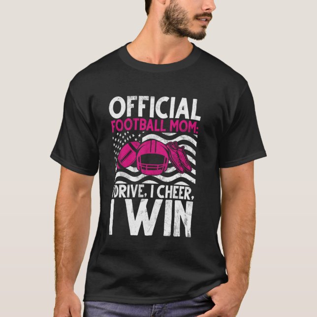Camiseta Mãe de Futebol Oficial Dirijo, Torço, Vence Pé (Frente)