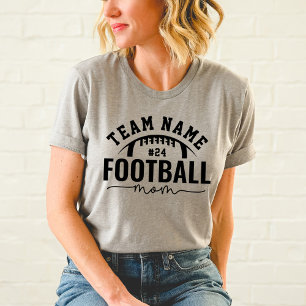 Camiseta Mãe de Futebol Personalizado do Time Preto no Cinz