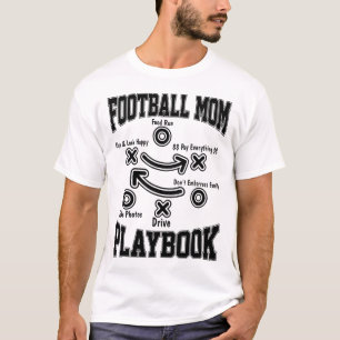 Camiseta Mãe de Futebol Playbook Jogador de Futebol Mãe Esp