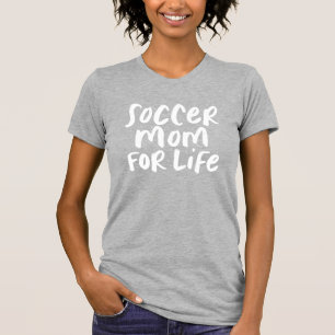 Camiseta Mãe de futebol por toda a vida legal na moda branc