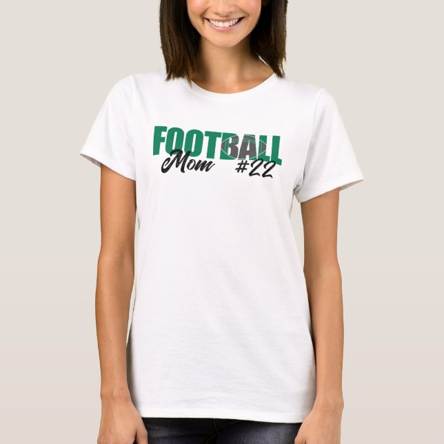 Camiseta Mãe de Futebol Verde Moderno (Frente)