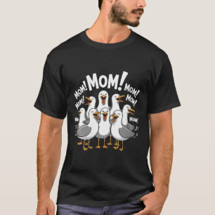 Camiseta Mãe de Gaivota Engraçada Feminina Praia Oceano Ama