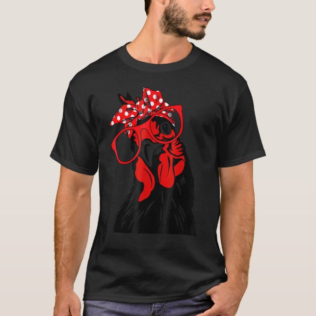 Camiseta Mãe De Galinha Com Bandana E Óculos (Frente)