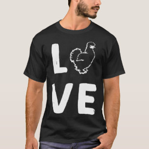 Camiseta Mãe de galinha Silkie ama galinha Silkie