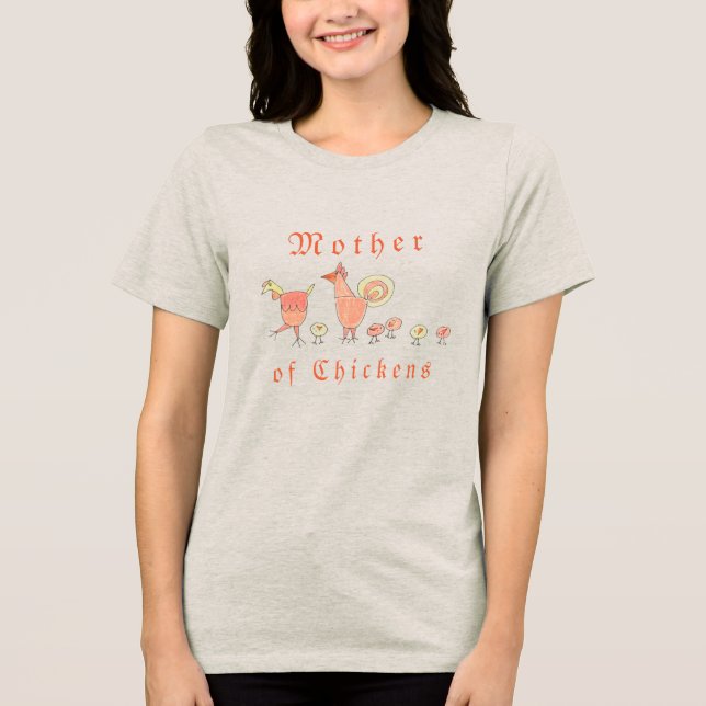 Camiseta Mãe de Galinhas - Fazenda Ilustrada (Frente)
