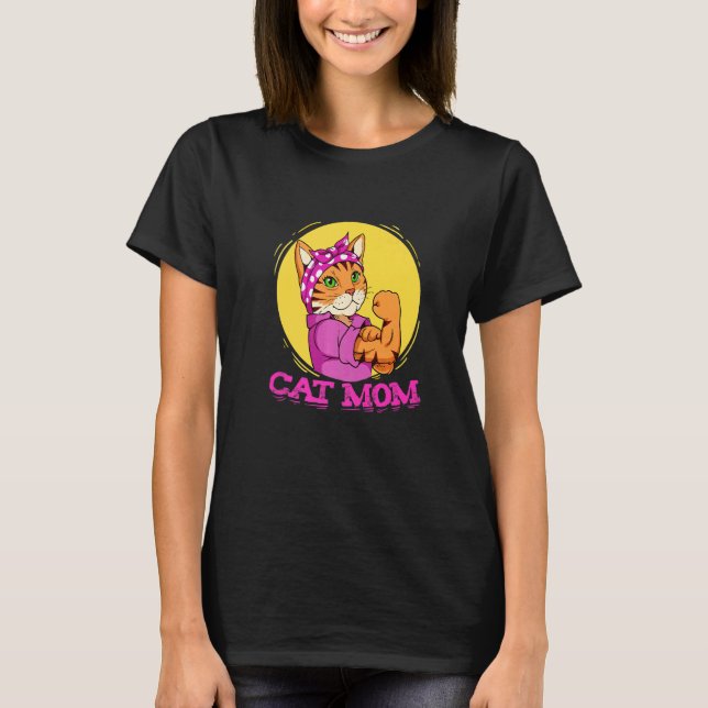 Camiseta Mãe de Gata Feminina  Mãe de Gato  1 (Frente)