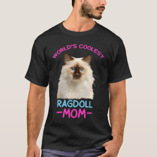 Camiseta Mãe de Gatinho Ragdoll Mais Legal  Mamãe Gata