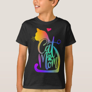 Camiseta Mãe de Gato Amante de Gato Fofo Dia das Mães Mamãe