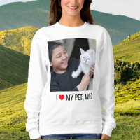 Mãe de Gato Amor de Criança Pet Foto Coração Verme