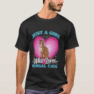 Camiseta Mãe de Gato APENAS UMA MENINA QUE AMA GATOS BENGAL