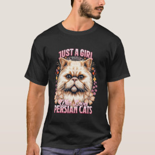 Camiseta Mãe de Gato APENAS UMA MENINA QUE AMA GATOS PERSAS