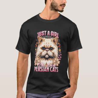 Camiseta Mãe de Gato APENAS UMA MENINA QUE AMA GATOS PERSAS
