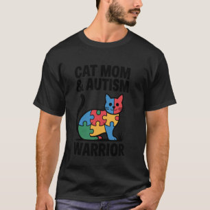 Camiseta Mãe de Gato Autismo Autismo Colorido Conscientizaç