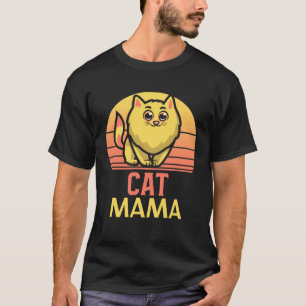 Camiseta Mãe de Gato Ca Vintage Estilo Anos Oitenta Cat Mam