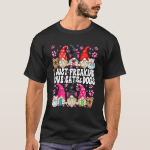 Camiseta Mãe de Gato e Cachorro Dizer Divertido para Mulher