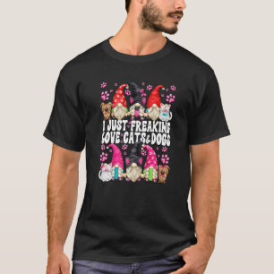 Camiseta Mãe de Gato e Cachorro Frase Engraçada para Mulher