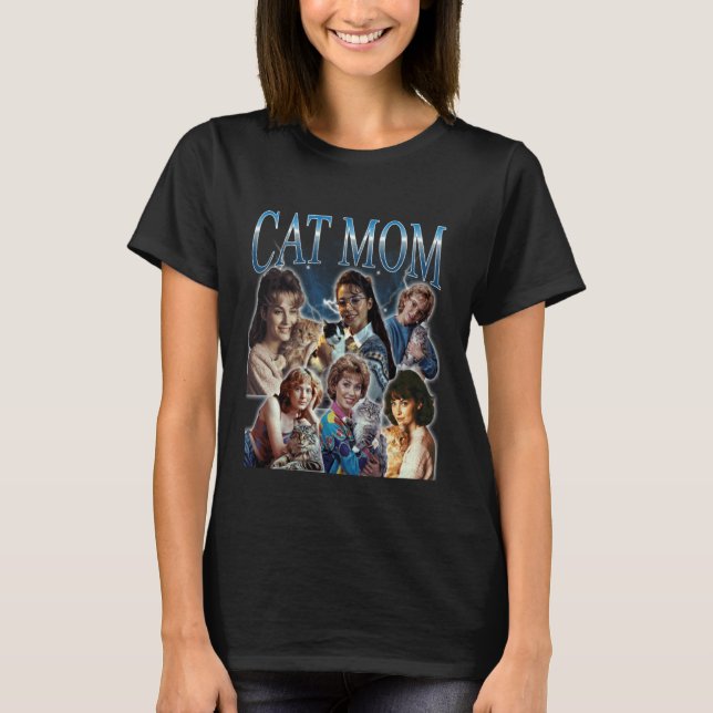 Camiseta Mãe de Gato Engraçado Gen Z Dank Meme Bootleg (Frente)