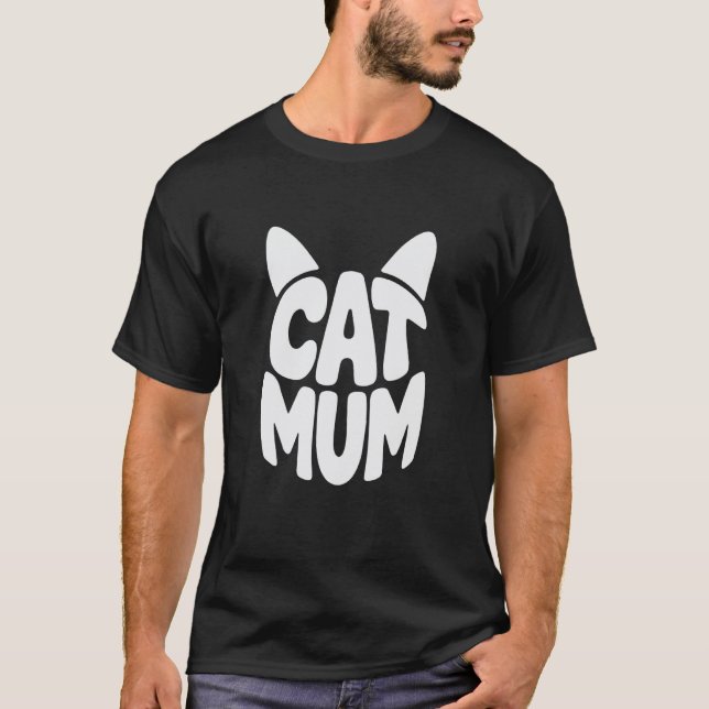 Camiseta Mãe de Gato Fofa Engraçada (Frente)