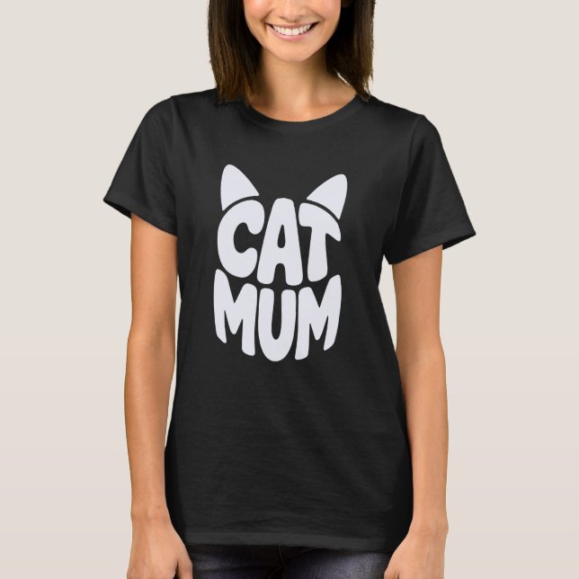 Camiseta Mãe de Gato Fofa Engraçada (Frente)