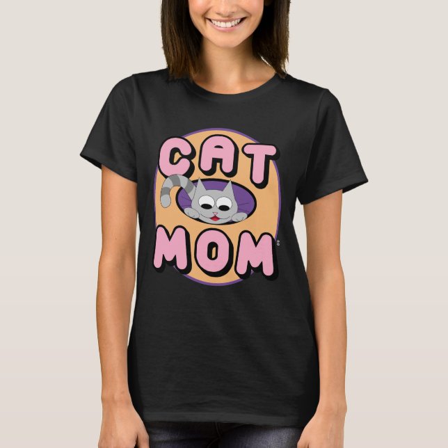 Camiseta MÃE DE GATO Gato Fofo (Frente)