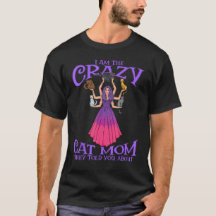 Camiseta Mãe de Gato Louca Sobre Quem Falaram Mulher Místic