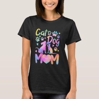 Camiseta Mãe de Gato Mãe de Cachorro Garota Mulheres Dia da