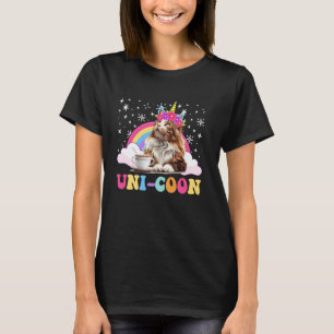 Camiseta Mãe de Gato Maine Coon UNI-COON Engraçado Main Coo