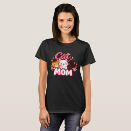 Camiseta Mãe de Gato na Moda | Camisa Colorida de 