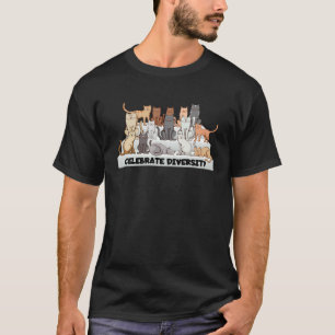 Camiseta Mãe de Gato & Pai de Gato Celebram a Diversidade