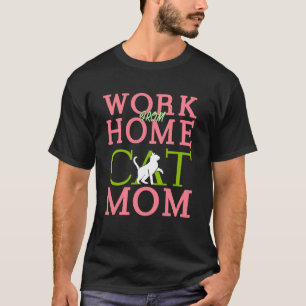Camiseta Mãe de Gato que Trabalha de Casa Divertida Humor d