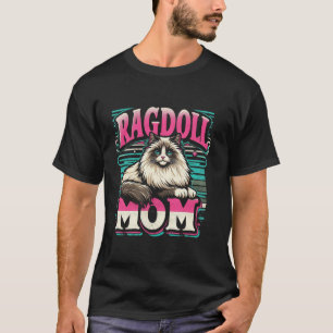 Camiseta Mãe de Gato Ragdoll Engraçado Gato Ragdoll Animal