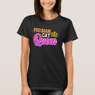 Camiseta Mãe de Gato RAINHA DO GATO PERSA Amante de Gatos P