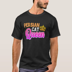 Camiseta Mãe de Gato RAINHA DO GATO PERSA Amante de Gatos P