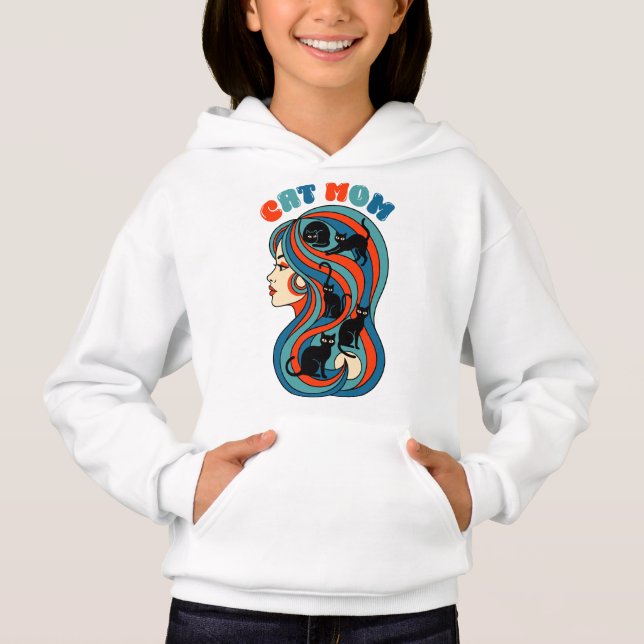 Camiseta Mãe de Gato Retro (Frente)