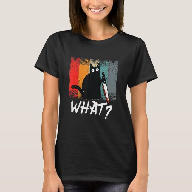 Camiseta Mãe de Gato Retro Para Mulheres Que Gato (Frente)