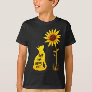 Camiseta Mãe de gato sempre girassol gatinho amante de anim