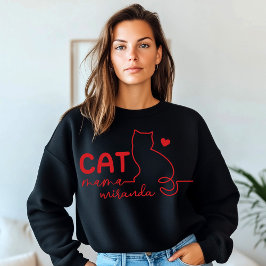 Camiseta Mãe de Gato Simples e Dia das Mães de Pata de Gato