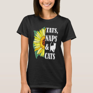 Camiseta Mãe de Gato Tatuagens Sonecas & Gatos Gatinhos  Gi