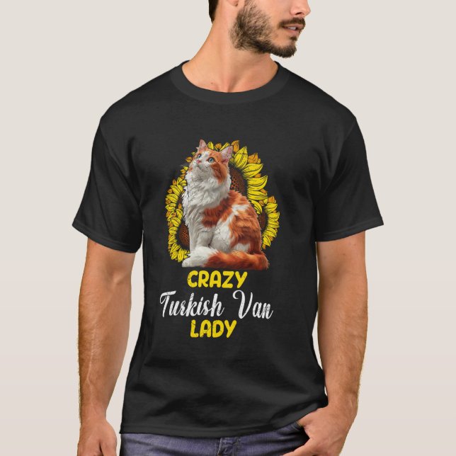 Camiseta Mãe de Gato Turco Van MALUCA DAMA TURCA VAN (Frente)