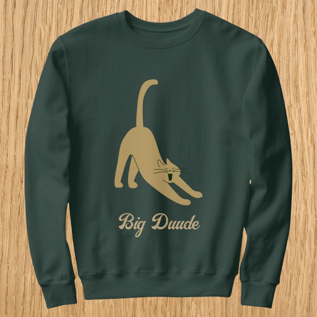 Camiseta Mãe de Gato Verde Moderno e Sofisticado com Humor (Criador carregado)
