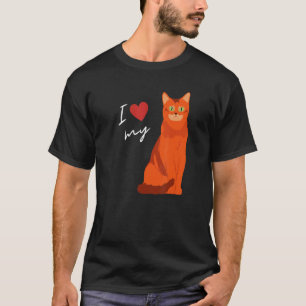 Camiseta Mãe de Gato Vermelho para Gato