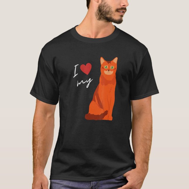 Camiseta Mãe de Gato Vermelho para Gato (Frente)