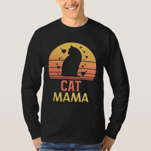 Camiseta Mãe de Gato Vintage Estilo Anos 80 Ca Feminino Ret