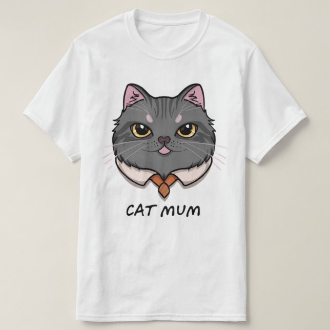 Camiseta mãe de gatos (Frente do Design)