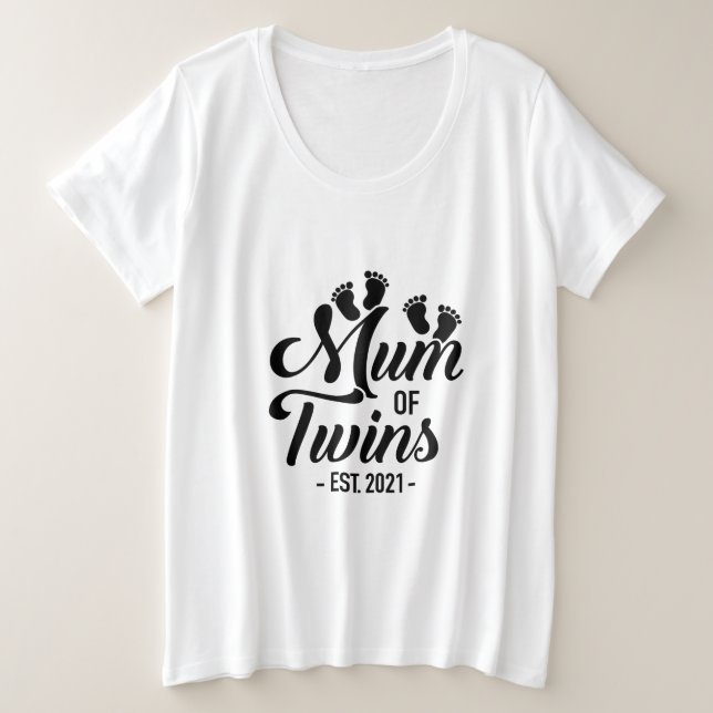 Camiseta Mãe De Gêmeos 2021 (Frente do Design)