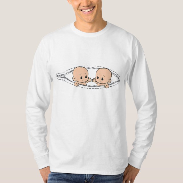 Camiseta Mãe De Gêmeos De Gravidez Gêmeos Mamãe Grávida Com (Frente)