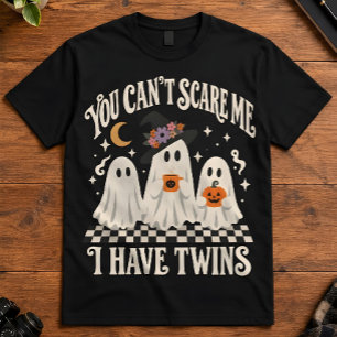 Camiseta Mãe de Gêmeos Você Não Pode Me Assustar Eu Tenho G