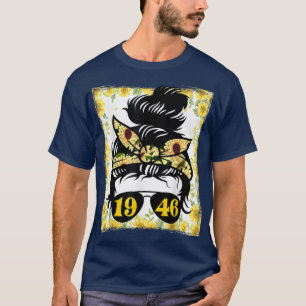 Camiseta Mãe de girassol nascer em 1946